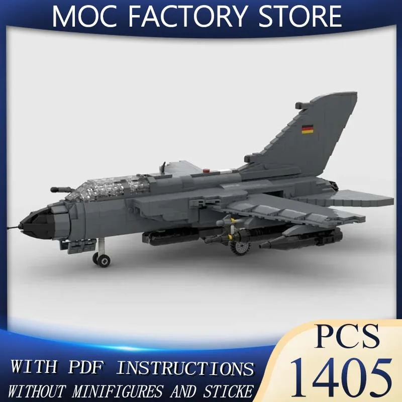 

Модель военного самолета Moc, строительные кирпичи Panavia Tornado IDS, истребитель, технологические блоки, подарки, рождественские игрушки, наборы «сделай сам», сборка