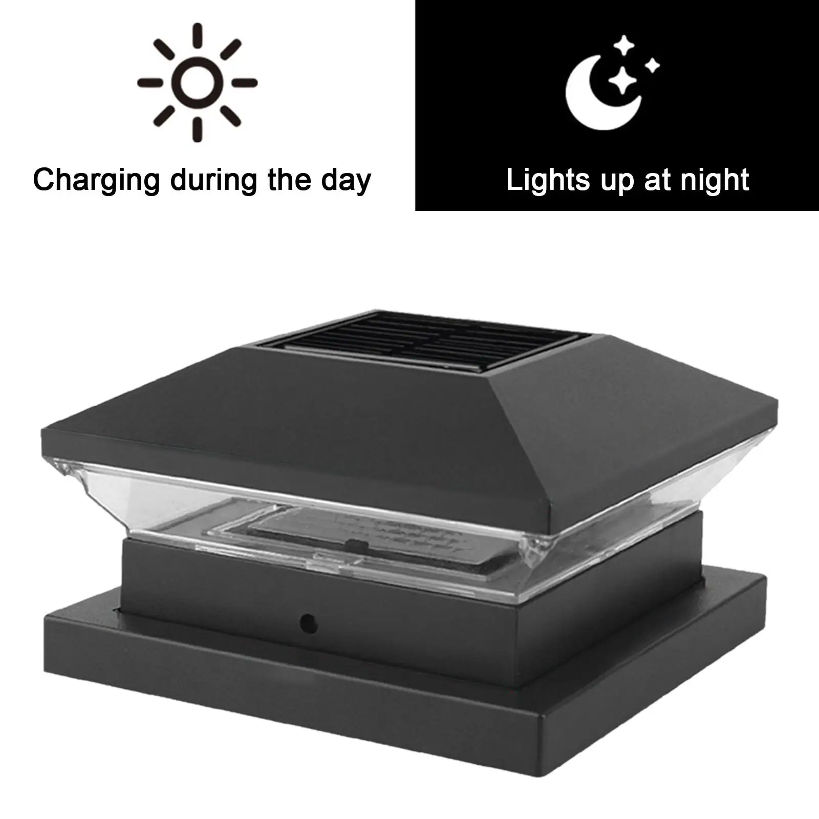 Solar Post Light Portable Fence Post Cap Light Solar Powered Deck Lights Modern