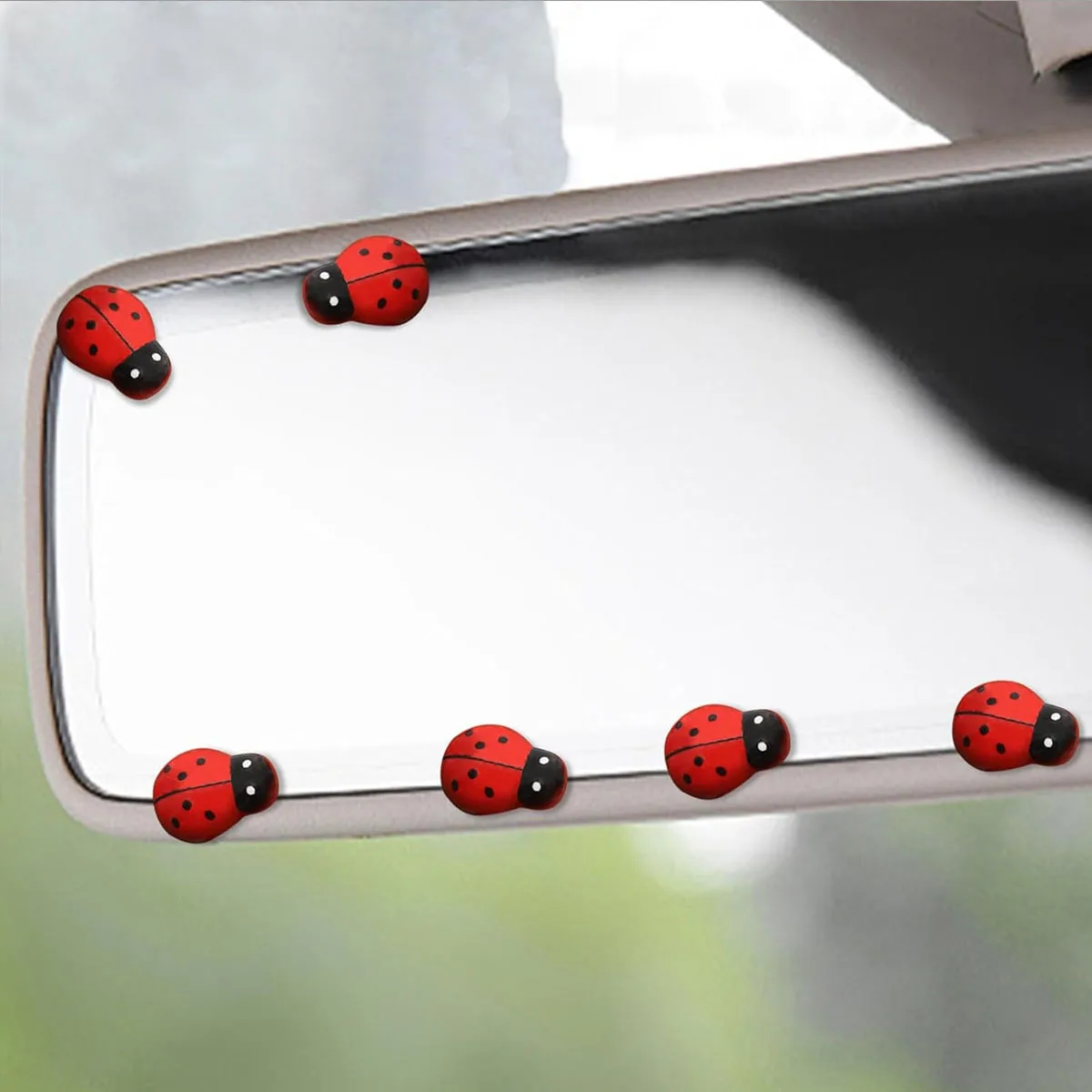 12 Ladybug Car Interior Decorations, Free to Paste, Cute and Fun