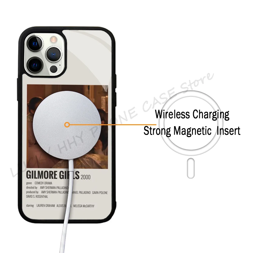 Phone Case Phone Case Strong Magnetic For IPhone 15 14 13 Pro Max 11 12 Mini G-Gilmore Girls TV For Magsafe