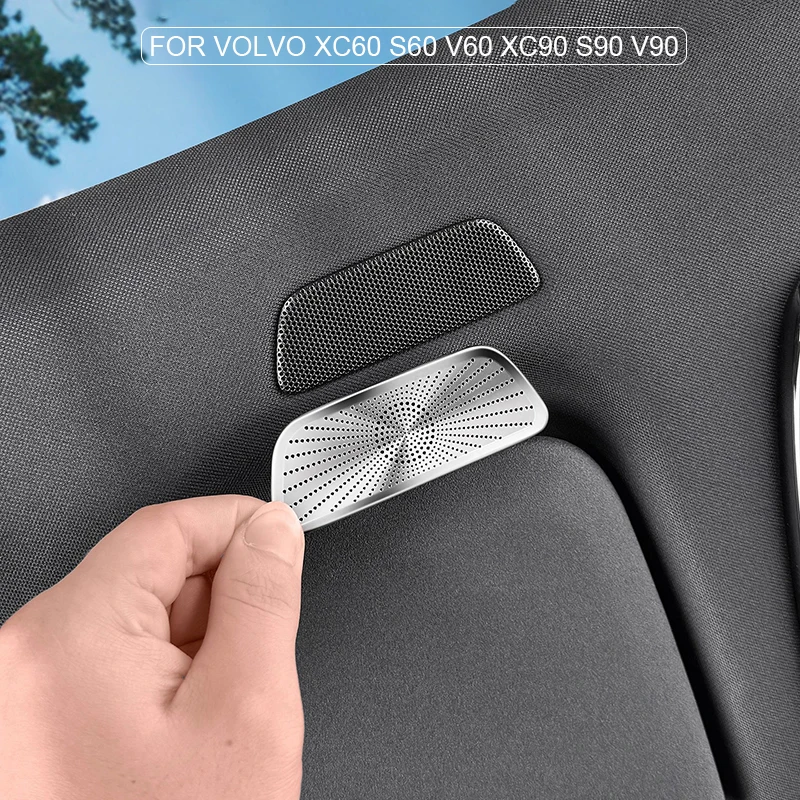2pcs Car Roof Speaker Cover Side Horn Cover Trim Decoration Sticker for Volvo XC60 S60 V60 XC90 S90 V90 2018-2026 Accessories