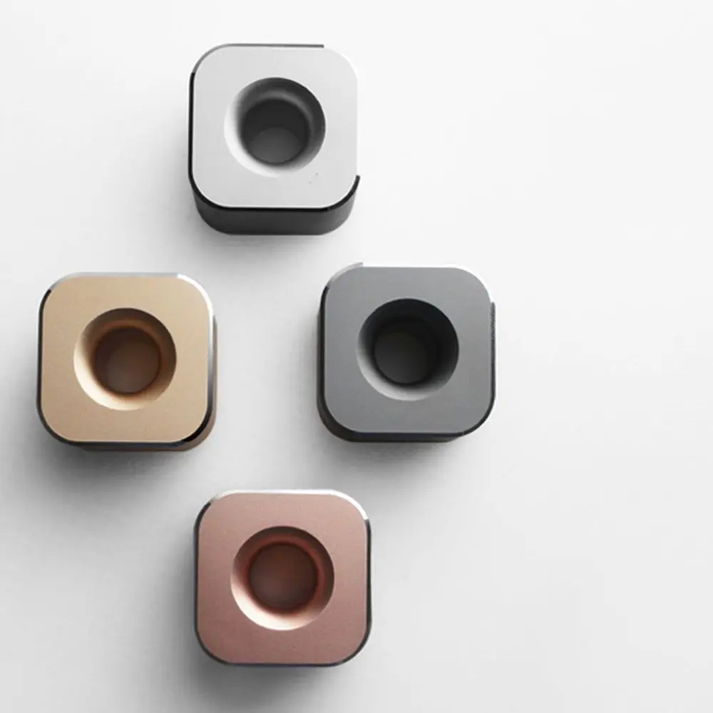 Mini Aluminum Alloy Pen Holder Classic Fashion CEO Pen Organizer Multifunctional Square Pencil Storage Stand Bathroom