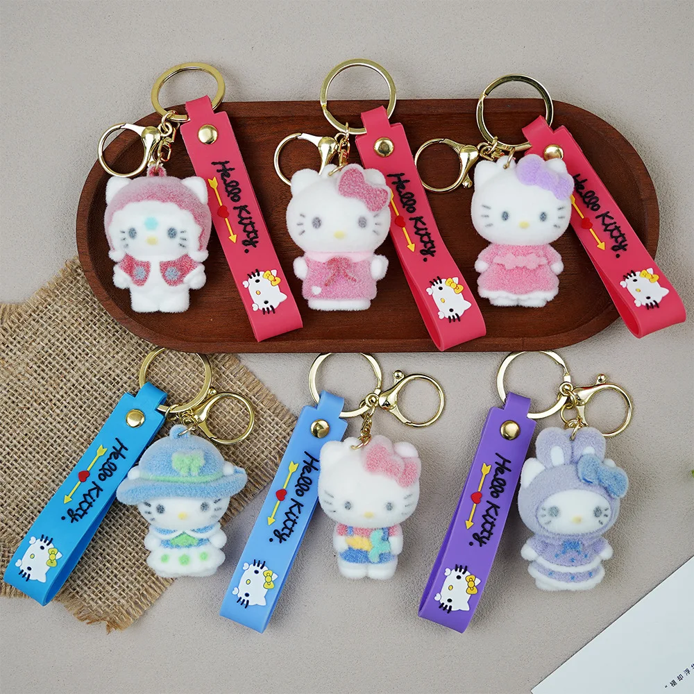 لسلسلة مفاتيح نموذج هالو كيتي الصغيرة، قلادة تزيين كرتونية رائعة، مناسبة لتزيين حقائب الظهر وحقائب اليد وسلسلة المفاتيح #1