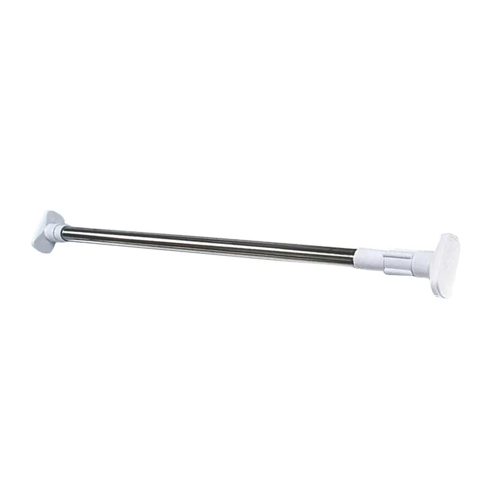 50-80Cm Multifunction Telescopic Curtain Pole Stainless Steel Shower Curtain Rod Adjustable Tension Rod for Bathroom Wall Mount