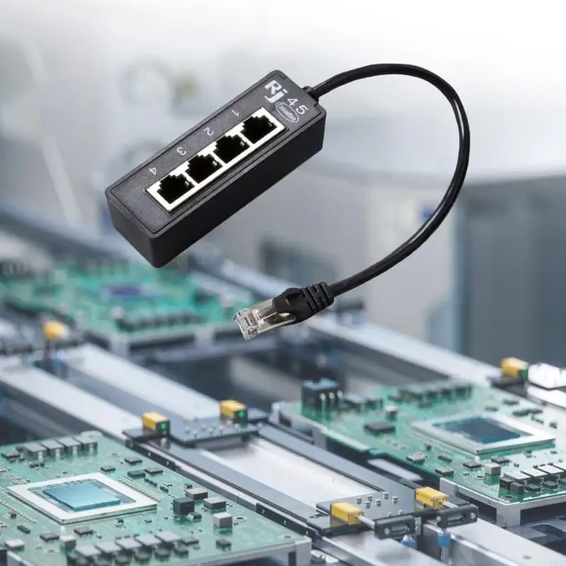H37B 4 PORT RJ45 شبكات كابل الفاصل محول 4 موزع اتصال الإنترنت المنفذ لأجهزة الكمبيوتر والطابعات