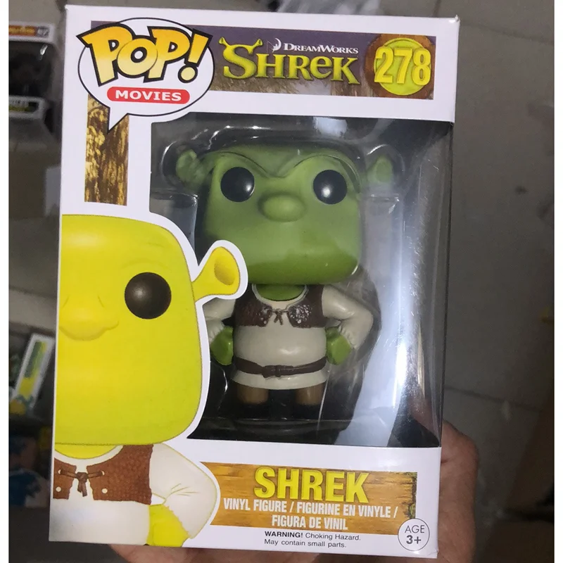 FUNKO POP Película de anime Shrek 278 #   Figuras de juguete de acción de vinilo de 10cm, modelo Original coleccionable, los mejores juguetes para regalo de niños