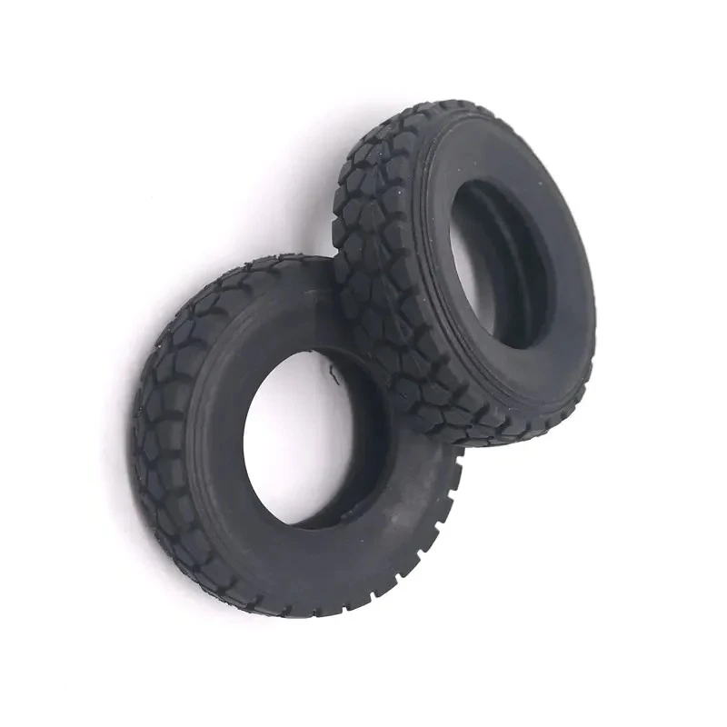 Qin24 2PCS 1/24 RC 43MM Truck Hard Tires For Heavy Truck