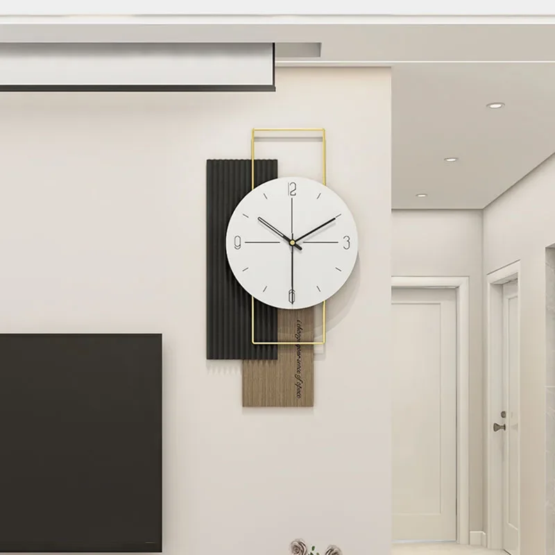 

Modern Wall Clock Minimalist Living Room Decor Silent Quartz Art Creative Home Wall Hanging Decor Popular Design