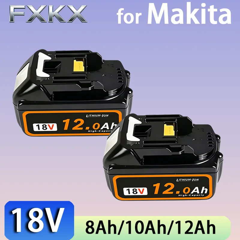 100% Original for Makita 18V Battery 8Ah/10Ah/12Ah Rechargeable Battery for Drill DGA404 DTW700 HR140Z DJV182 DDF487 DTD173❀