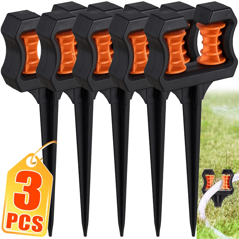 Outdoor Water Hose Guide Stakes Garden Irrigation Hose Support Bracket Yard Lawn Landscape Pipe Protector Holder Ground Spike