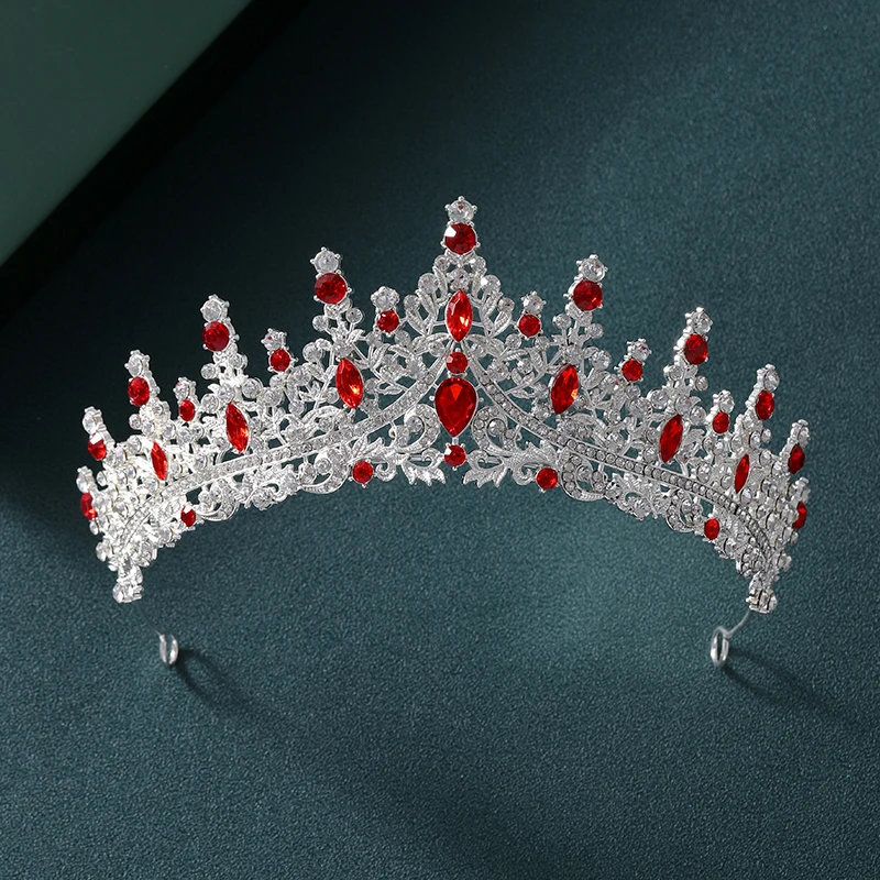 Itacazzo bridal headwear crown, classic red - ColourTiras suitable for women's weddings and birthday parties