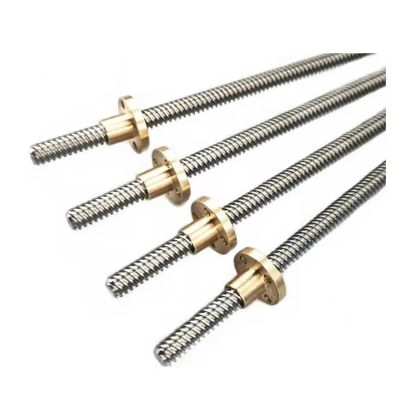 22*5 Right Hand Stainless Steel Trapezoidal Lead Screw POM Nut Brass Nut CNC Machine Ball Screw for Stepper Motor Servo Motor