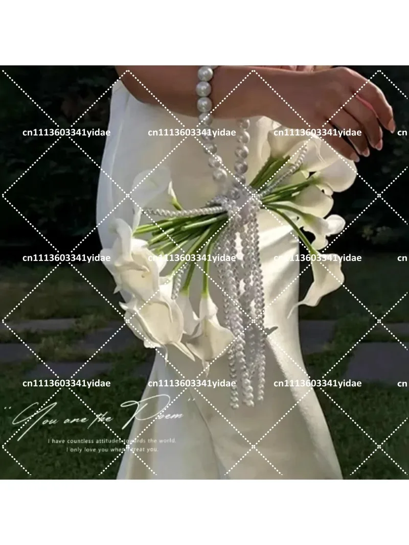 Pearl calla lily bouquet DIY kit bridal flowers wedding bouquet craft supplies