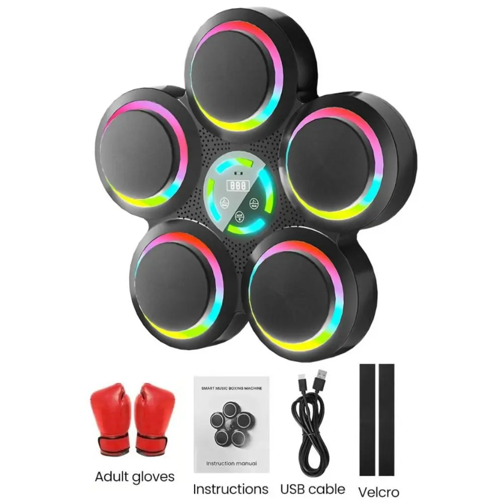 Bluetooth Connection Smart Music Boxing Machine Noise Reduction Wall Mounted Boxing Electronic Target LED Lighted