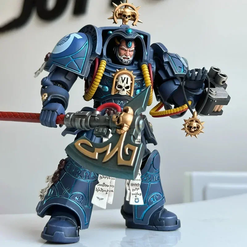 JOYTOY Warhammer 40k 1/18 Action Figures Anime Ultramarines Librarian in Terminator Armour Collection Ornaments Toys Models Gift