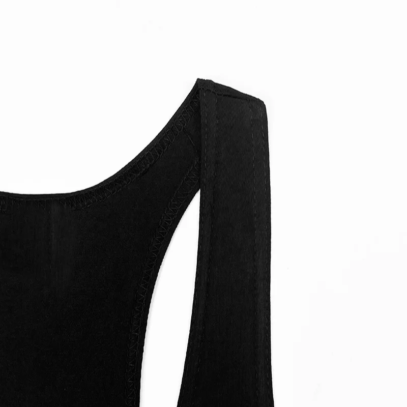 Chaleco deportivo con tirantes para hombre, ropa de entrenamiento físico de algodón puro sin mangas con tirantes en forma de I, ropa holgada para entrenamiento físico