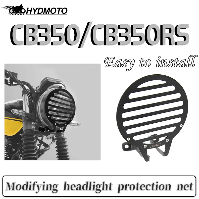 

For HONDA CB350 CB350RS 2021-2023 Headlight cover Grill Cover Black Modification accessories