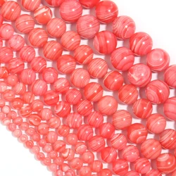 1 Strand Red Rhodochrosite Stone Beads Round Agates Stone Beads Loose Spacer Beads For DIY Jewelry Making Bracelet Earrings