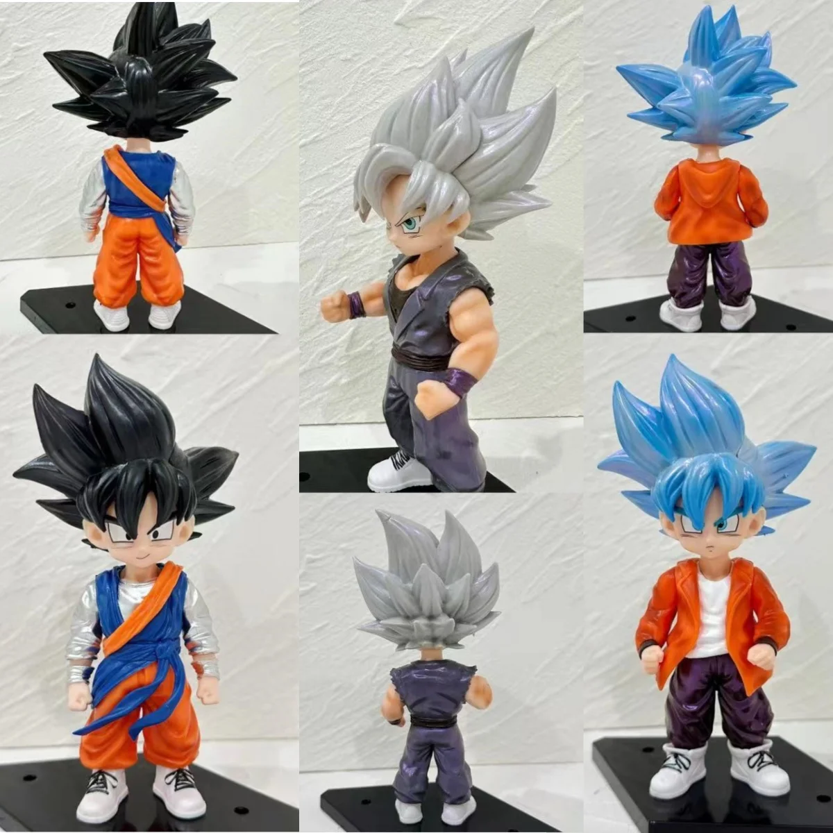 

Аниме-фигурки Dragon Ball ручной работы, Dragon Ball Super Saiyan, Вуконг с красными волосами, Сунь Уфань, Бейджита, настольное украшение, подарочная кукла, 4 шт.