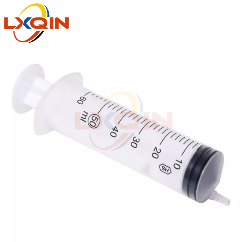 

Чернильные шприцы LXQIN, пластиковый шприц 50 мл с резиновой мембраной для чистящей трубки, одноразовый промышленный пластиковый шприц