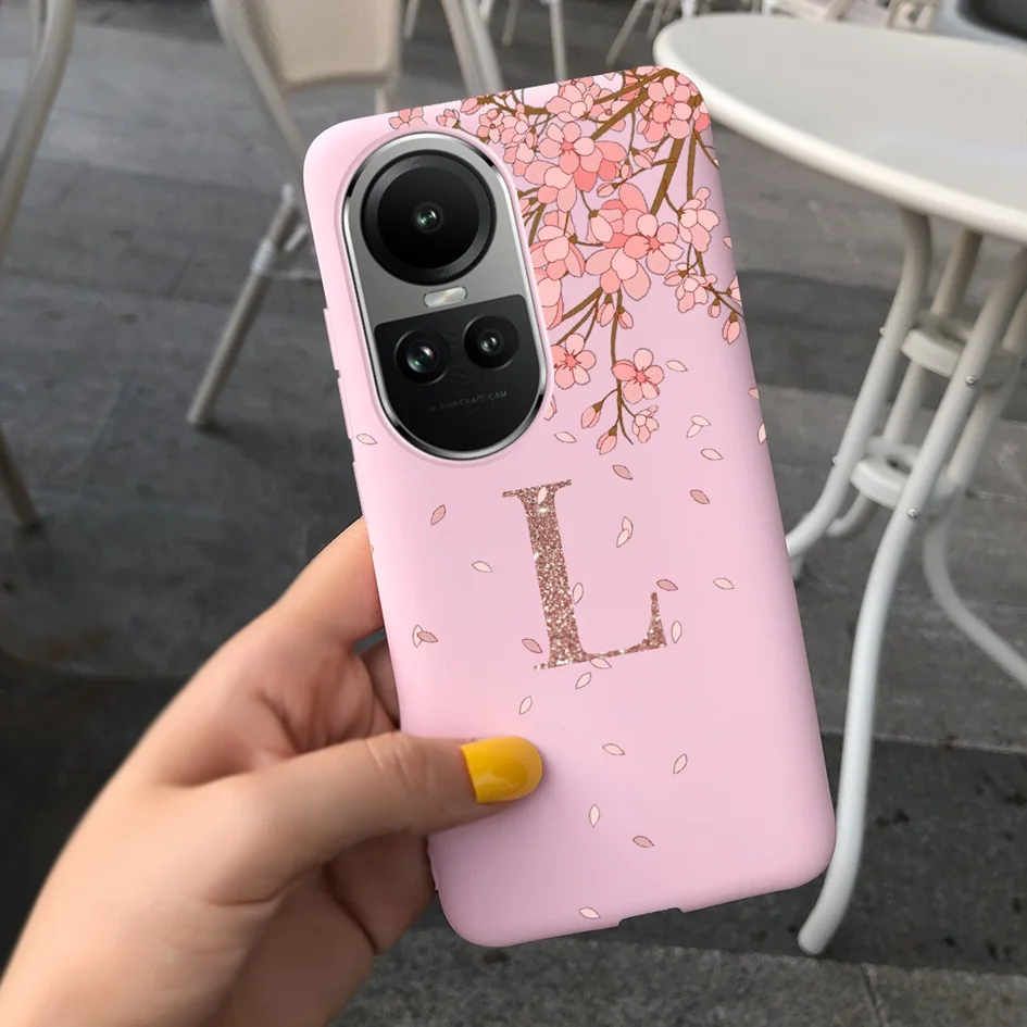 For OPPO Reno 10 5G Case CPH2531 Bumper Cute Crown Letters Slim Soft TPU Protective Cover For OPPO Reno10 Pro Plus CPH2521 Funda