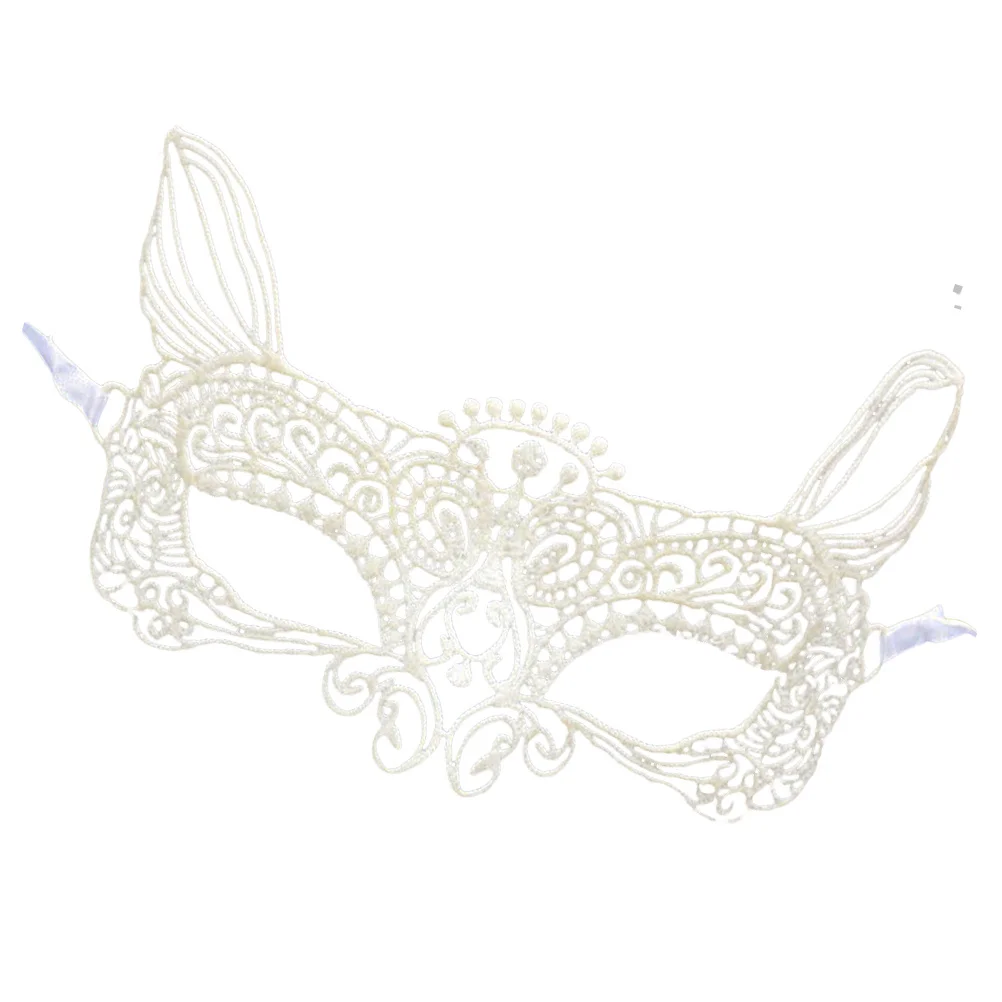 

Mask White One Size Fits Most Lace Eye Half Face Masquerade Party Carnival Halloween Cosplay Accessory Decor