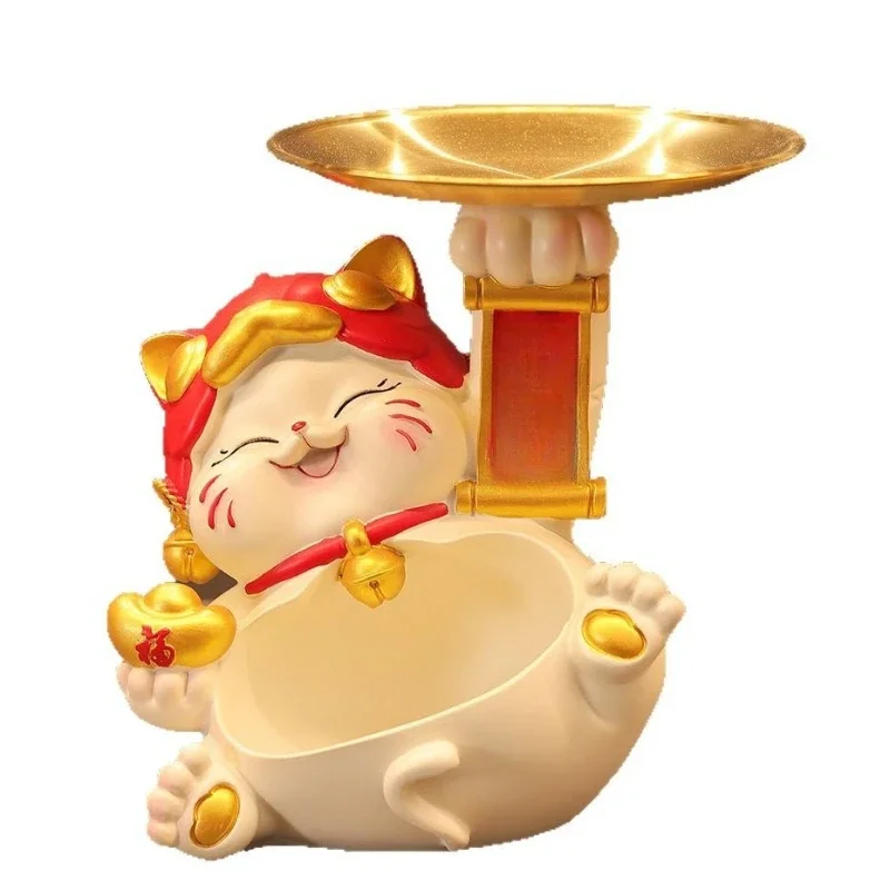 

Big belly lucky cat entrance key storage ornament creative home living room shoe cabinet decoration housewarming gift