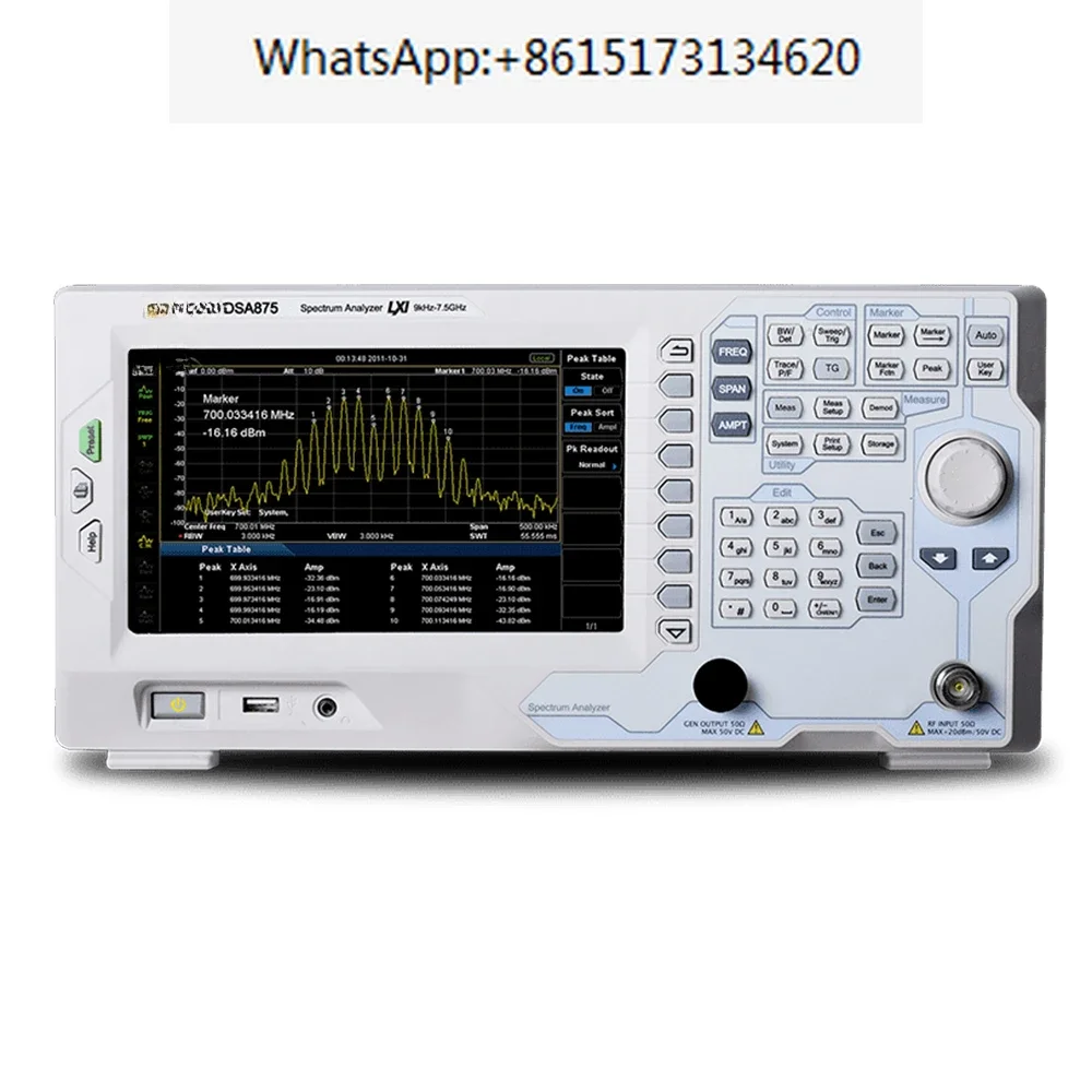 

Анализатор спектра 9 кГц ~ 1,5 ГГц, отслеживающий генератор 10 Гц ~ 1 МГц, цифровой анализатор оптического спектра, программное обеспечение DSA