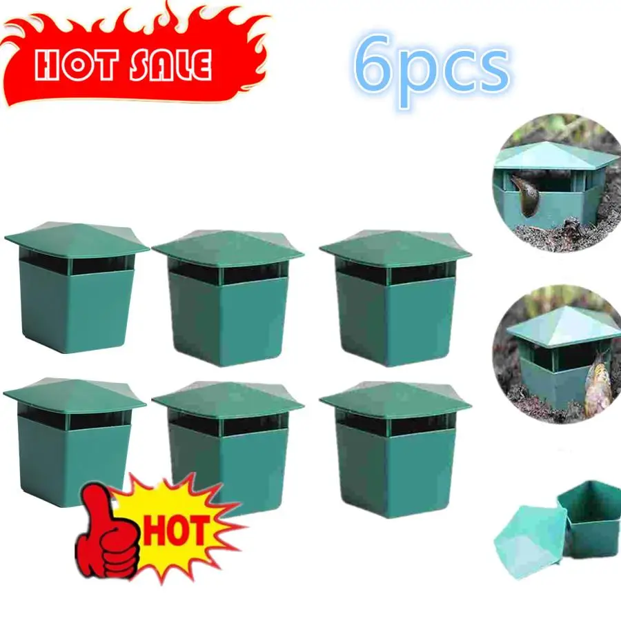 

6 Pieces Insect Trap Simple Snail Catchers Snails Plastic Traps Cage Trapping Container Tool