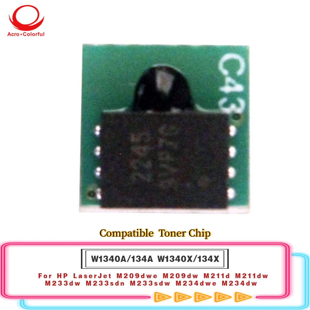 Compatible W1340A W1340X Toner Chip Apply to HP LaserJet M209dwe M209dw M211d M211dw M233dw M233sdn Cartridge 134A 134X