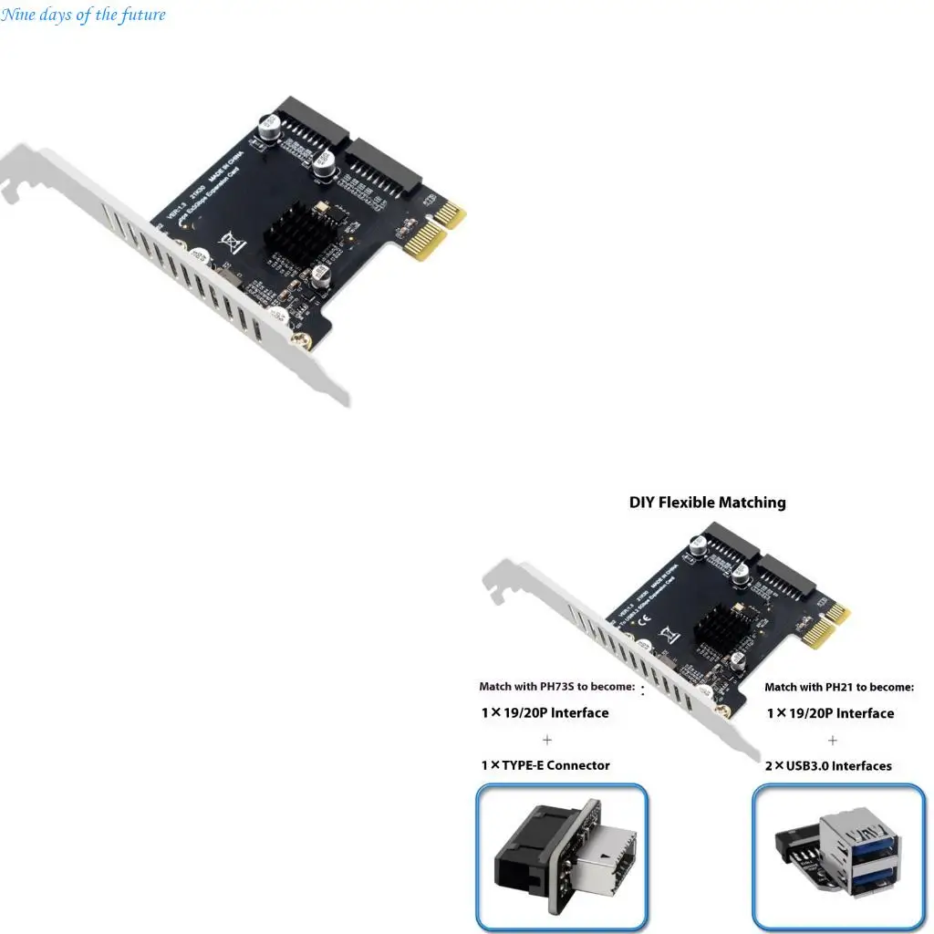 Universal PCIe USB3.0 Adapter Card Plug-and-Play for Desktop Systems E65A