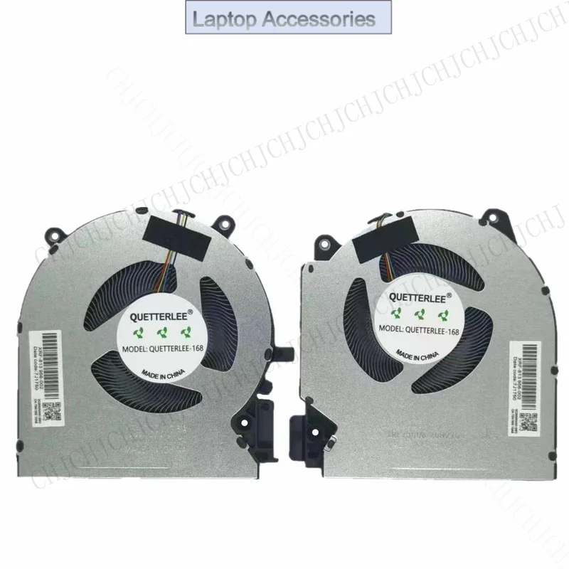 CHJ New Laptop CPU GPU Cooling Fan Cooler Radiator fo HP Pavilion Gaming 7 Victus TPN-Q263 16-D 15-D0111TX 60W 80W DC 5V 0.6A 4P