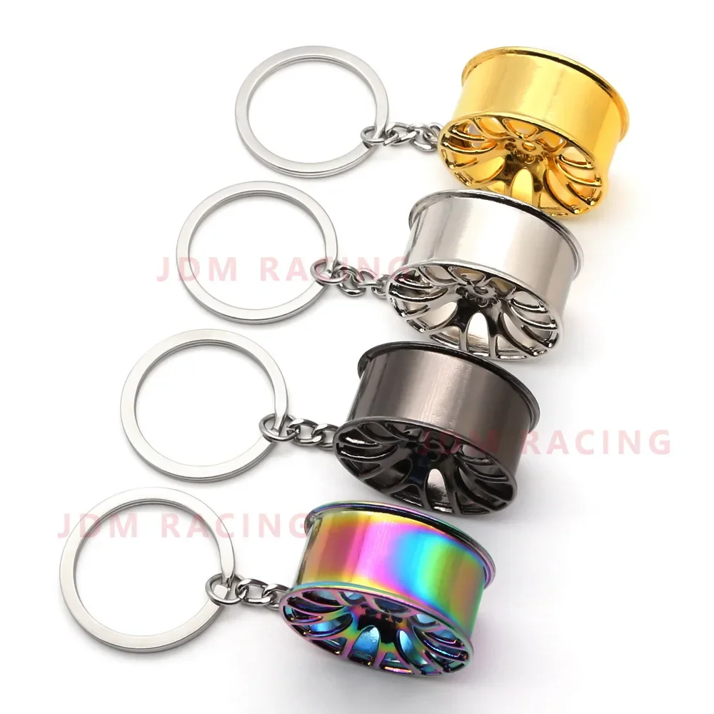 Hot Wheel Rim Keychain Key ring 3D Keychain Creative Accessories Auto Part Model Car Keyring Key Chain Gifts