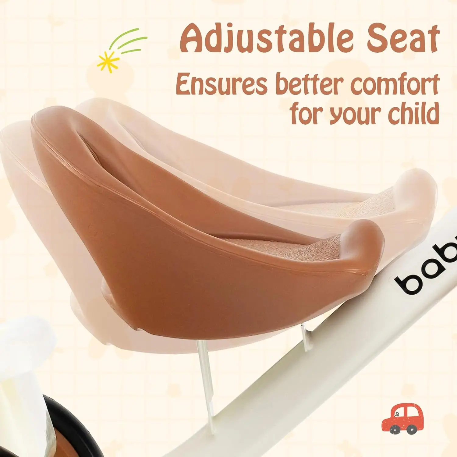 Tricycle pour enfants avec siège réglable et panier de rangement, tricycle pour tout-petits, équitation intérieure et extérieure, garçons et filles