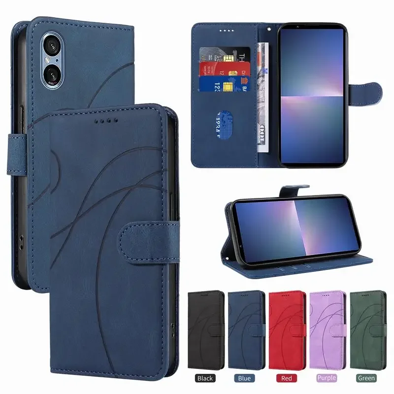 

Leather Case For Sony Xperia 10 VI IV V Luxury Magnetic Buckle Vintage Wallet Card Book Flip Phone Cover On Xperia 10 VI Coque