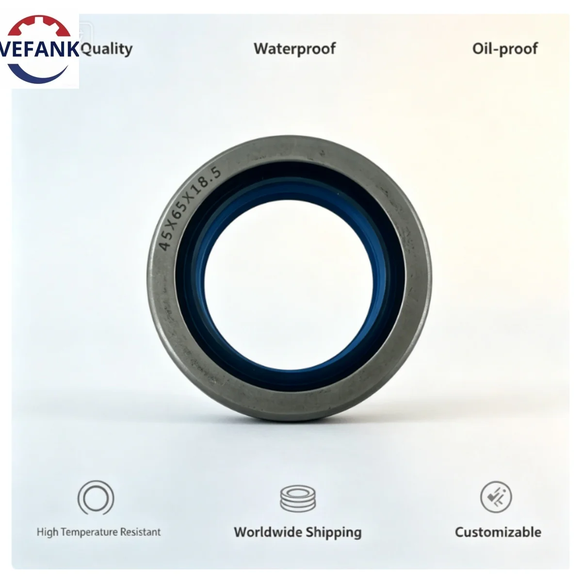 45*65*18.5 mm, Oil Seal, NBR, OEM: 12012377B; 127684; 5169122, High-quality auto parts, available in stock.