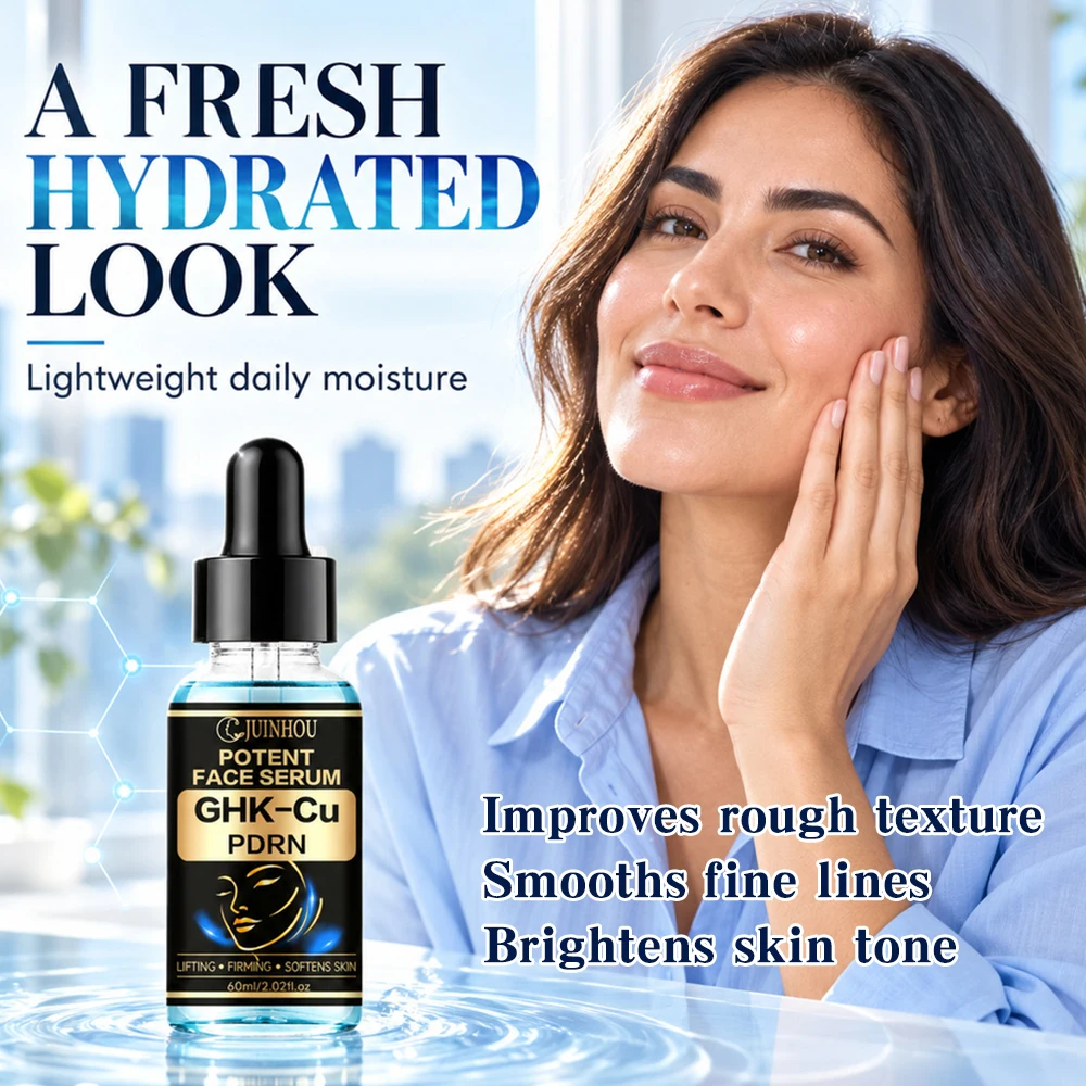 JUINHOU Facial Serum Peptides PDRN Hydrating Firming Essence Improves Fine Lines & Elasticity Daily Skincare For Men And Women