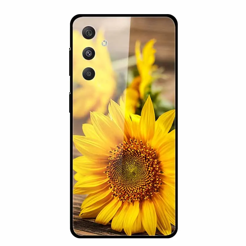 For Samsung Galaxy A55 5G Case Hard Tempered Glass Back Cover Case For Samsung M55 A25 A15 Phone Case Cover A 55 25 Soft Bumper