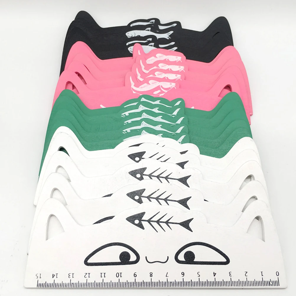 

4 Pcs Kitten Ruler Wooden Rulers Cartoon for Measuring Tool Cat Shape Made Order