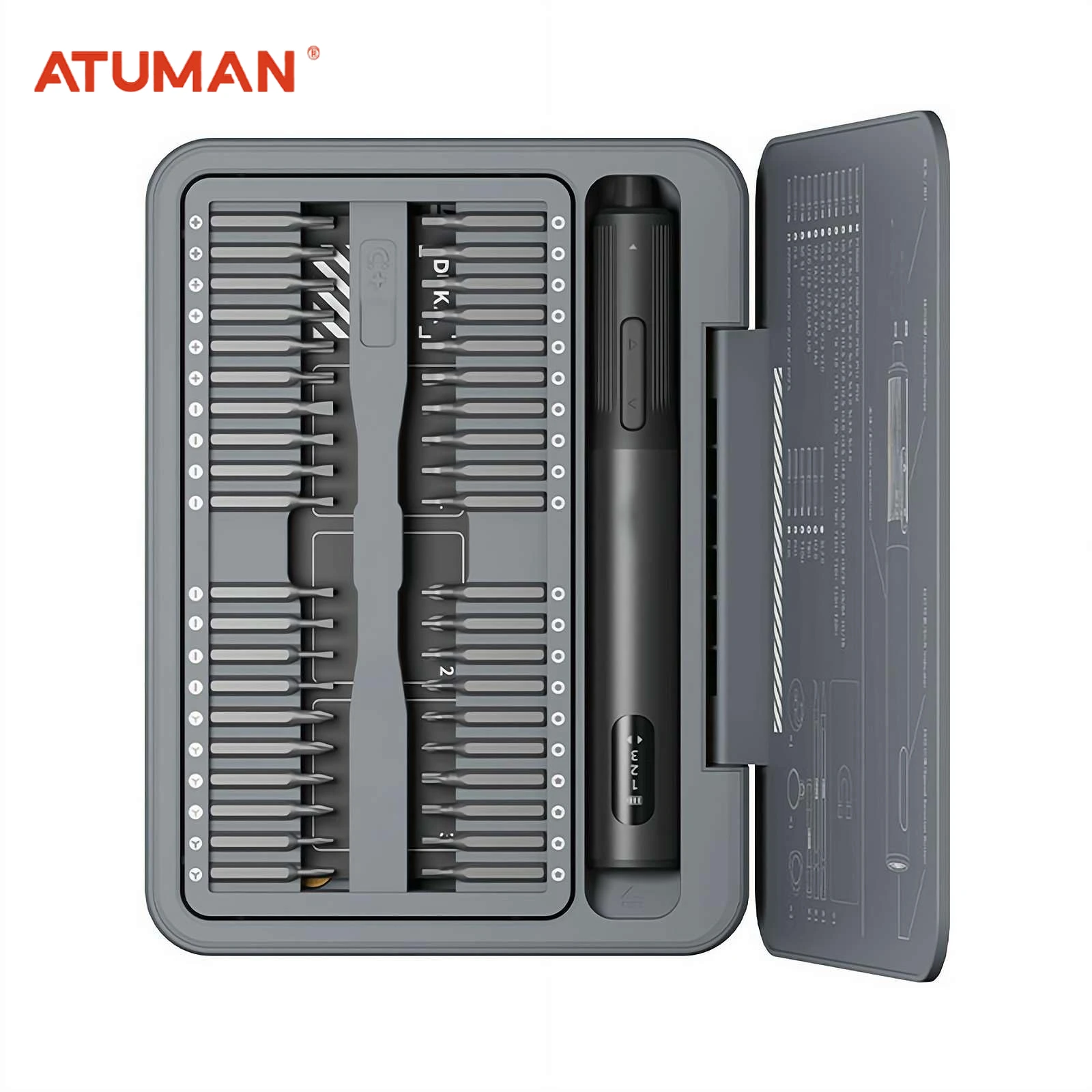 

Набор мини-электрических отверток Atuman, маленькая беспроводная электрическая отвертка 95 в 1, для задач электроники и поделок