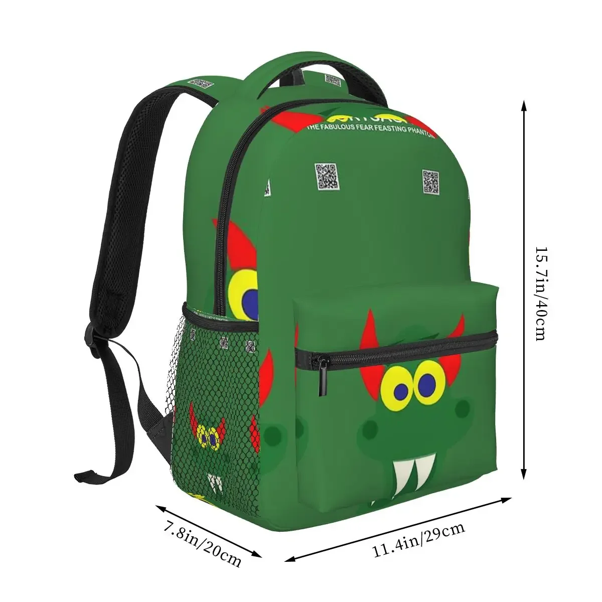 Spookysaurus Backpack In Glorious GREEN! Backpacks Boys Girls Bookbag Children School Bags Cartoon Kids Rucksack Shoulder Bag