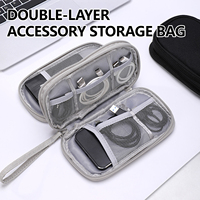 Data Cable Organizer Bag Travel Storage Pouch Multi Functional Electronic Accessories Case for Phone Charger USB Cables