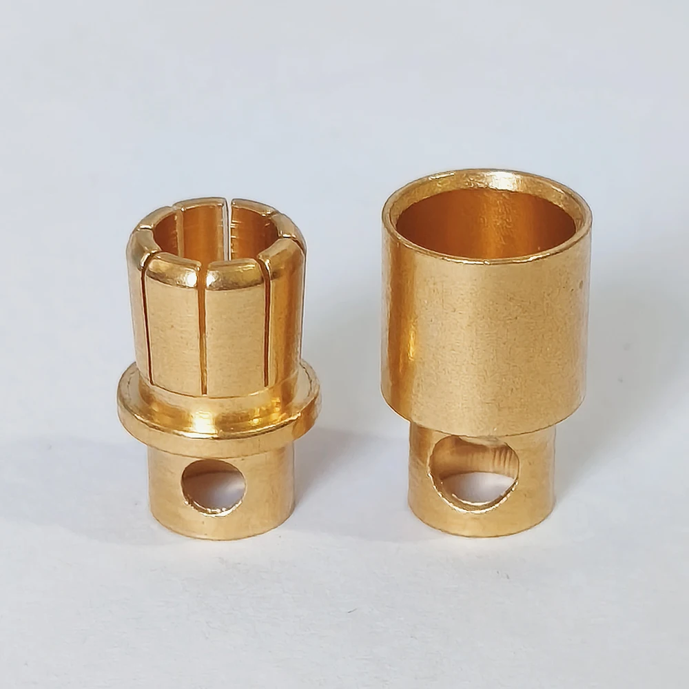 5 Stück 8-mm-Bananenstecker, männlich und weiblich, aus reinem Kupfer, zum Löten, Hochleistungs-Kugelklemmen für die Verbindung von RC-Akku- und Stromkabeln. – Detail 5