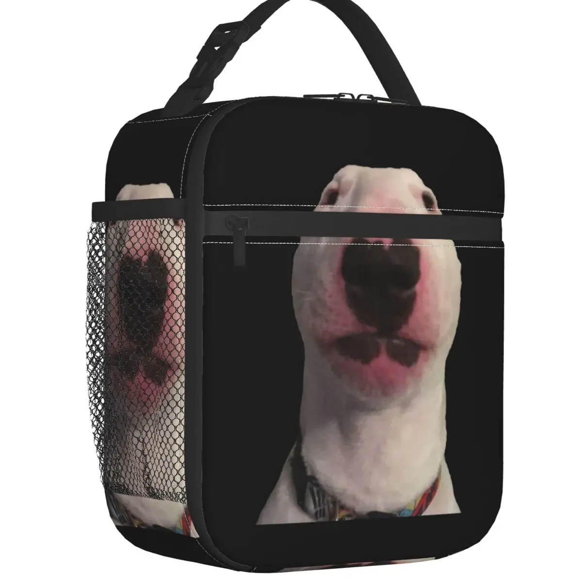 

Bull Terrier Dog Funny Meme Insulated Lunch Bag for Outdoor Picnic Waterproof Thermal Cooler Bento Box Women Kids