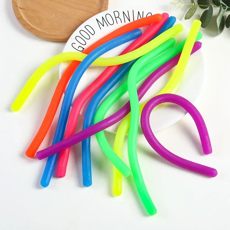 6Pcs Colorful Stretchy String Fidget Sensory Toys for Parents Kids Stress Anxiety Reliever in the Classroom Home or Office