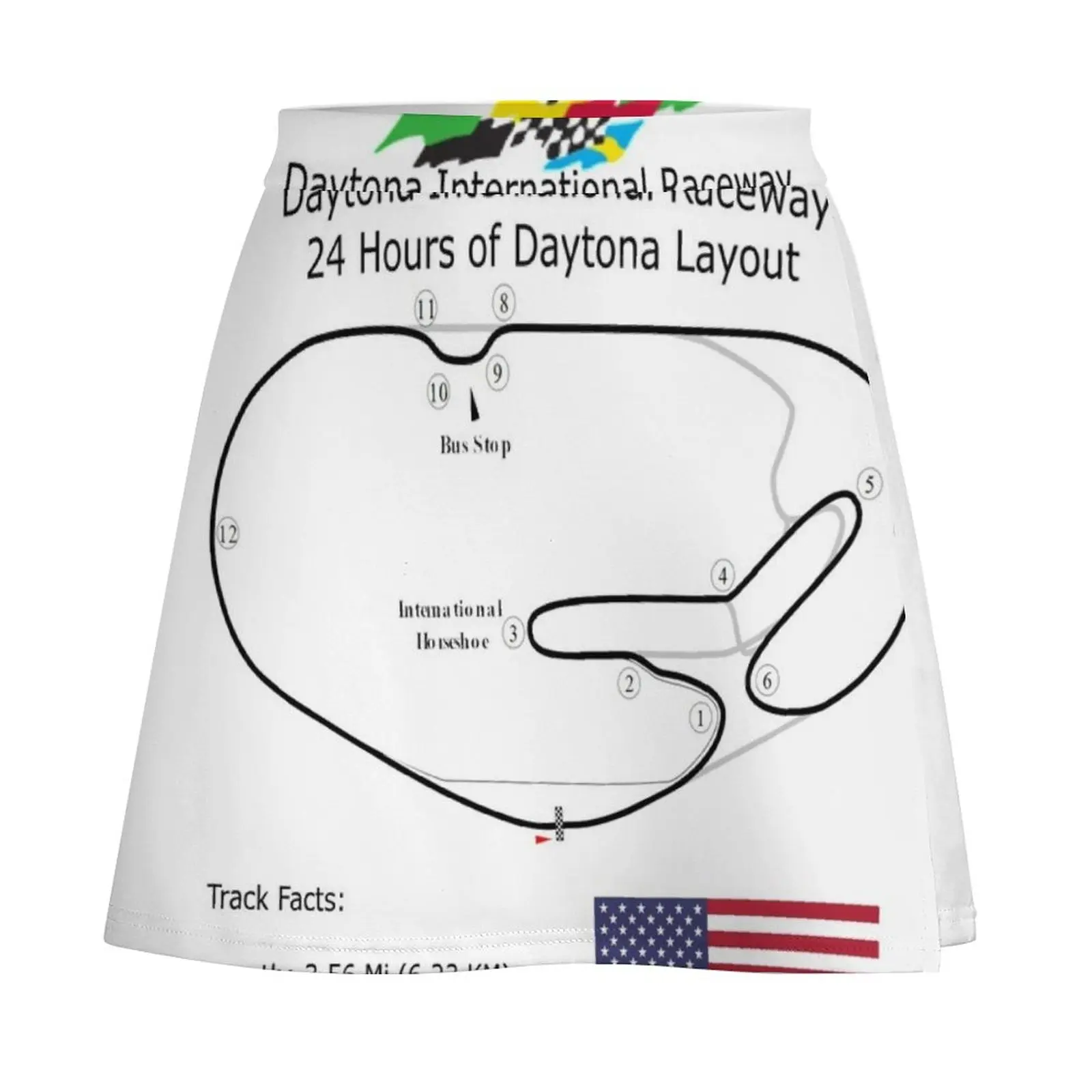 Daytona Road Course mapa toru Mini spódniczka spódnica trzy czwarte dla kobiet koreański styl eleganckie sukienki dla kobiet odzieży