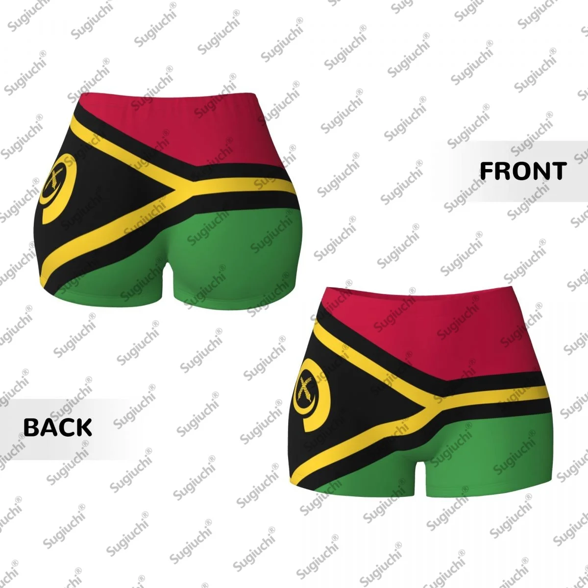 Vanuatu العلم اليوغا السراويل للنساء تجريب Scrunch بعقب رفع عالية الخصر رياضة الجري السراويل القصيرة