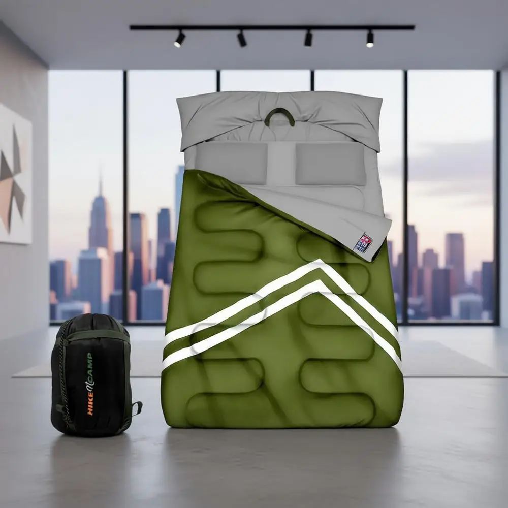 

Double Strap Backpacking and Camping Slings Bag with 2 Pillows for Adults/Teens - Lightweight, Weatherproof