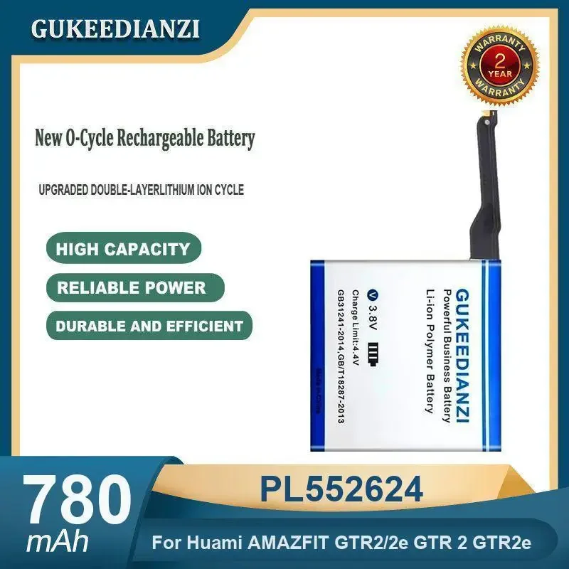 

High Capacity 780mAh PL552624 Smartwatch Battery For Huami AMAZFIT GTR2/2e GTR 2 GTR2e