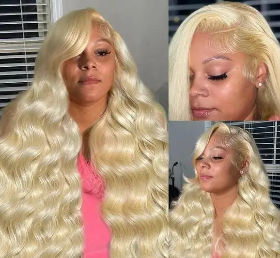 

High definition transparent lace front wig person